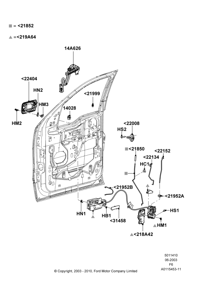 Front Door Lock Controls, Crew Cab