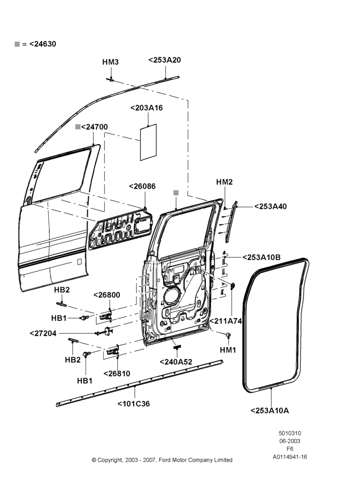 Rear Doors, Hinges & Weatherstrips, Crew Cab
