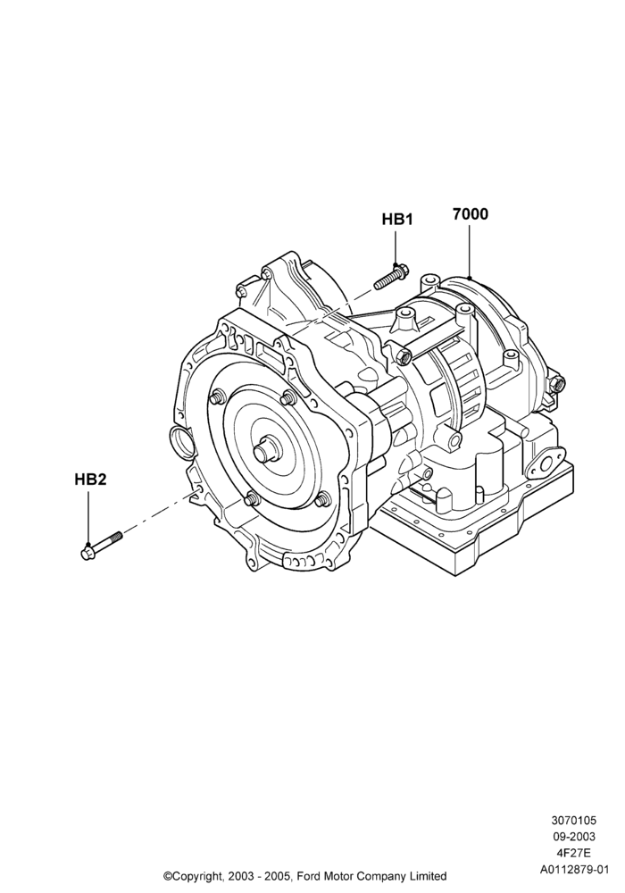 05B - Transmission & Speedometer Drive, 4-Speed Automatic Transaxle - 4F27E, CVH 2.0  EFI; 04/SEP/2003-05/APR/2004