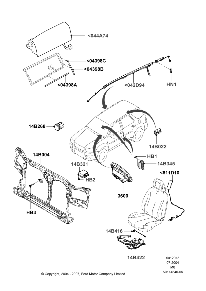 15 - Airbag System; 26/JUL/2004-01/MAY/2006