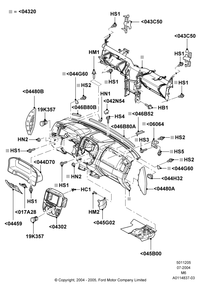 05 - Instrument Panel; 26/JUL/2004-01/MAY/2006
