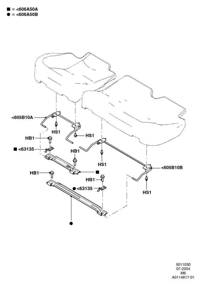 30A - Rear Seat Base; 26/JUL/2004-05/OCT/2005