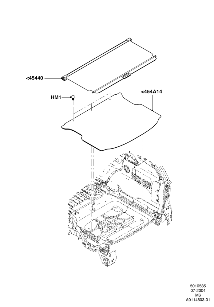 35A - Load Compartment Trim, Production Installed; 26/JUL/2004-01/MAY/2006