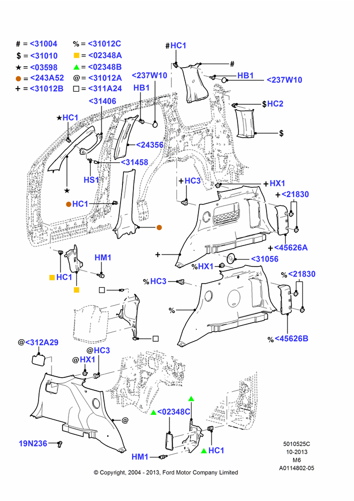 25 - Side Trim; 26/JUL/2004-01/MAY/2006