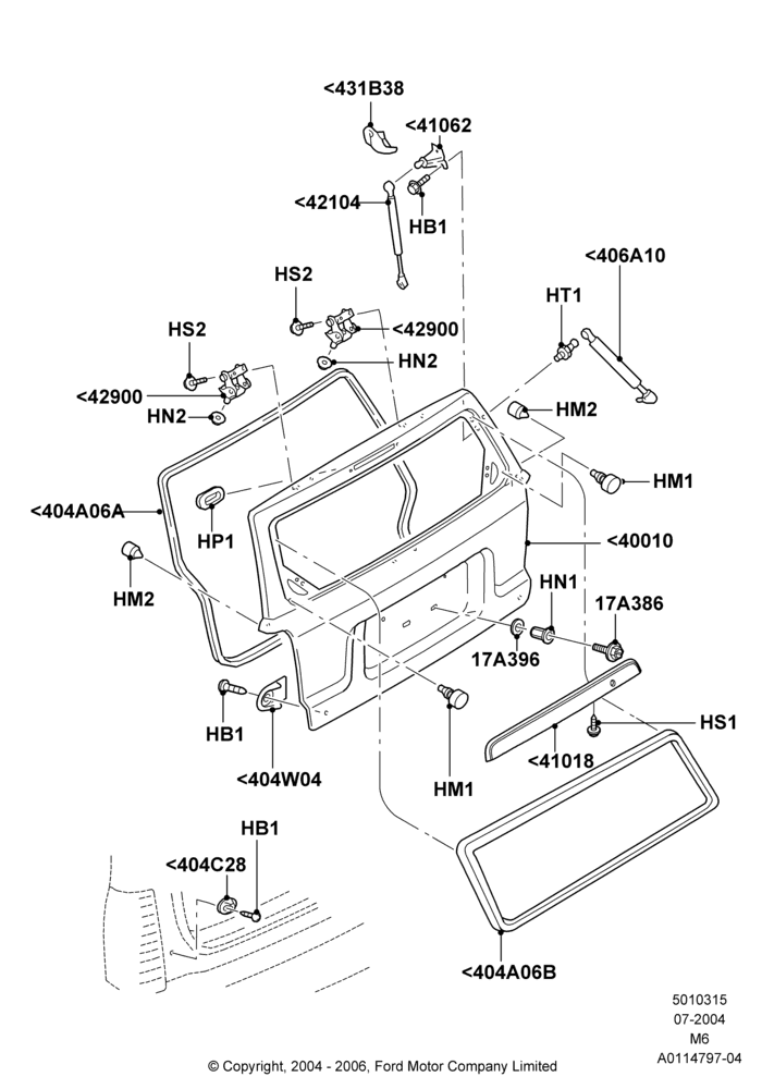 15 - Luggage Compartment Door; 26/JUL/2004-01/MAY/2006