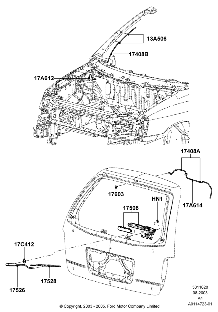 20 - Rear Window Wiper and Washer; 25/AUG/2003-02/JAN/2007