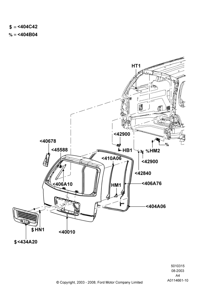 15 - Luggage Compartment Door; 25/AUG/2003-02/JAN/2007