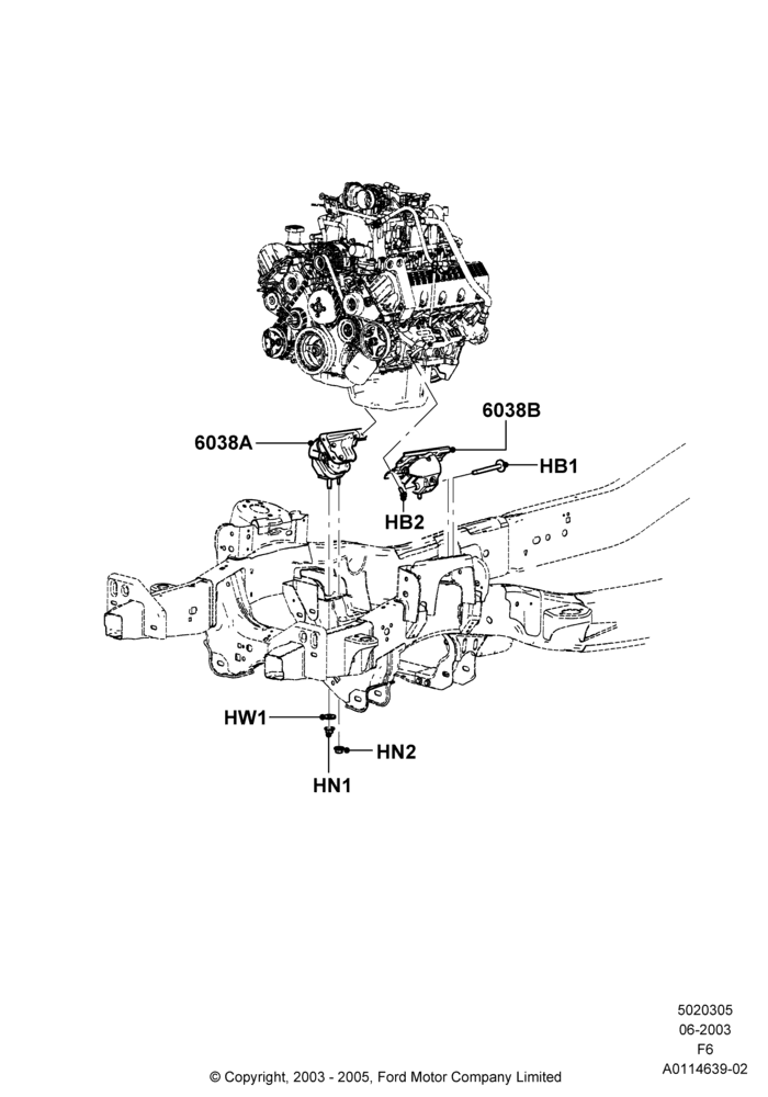 Engine Mounting, All 4.6L Engine
