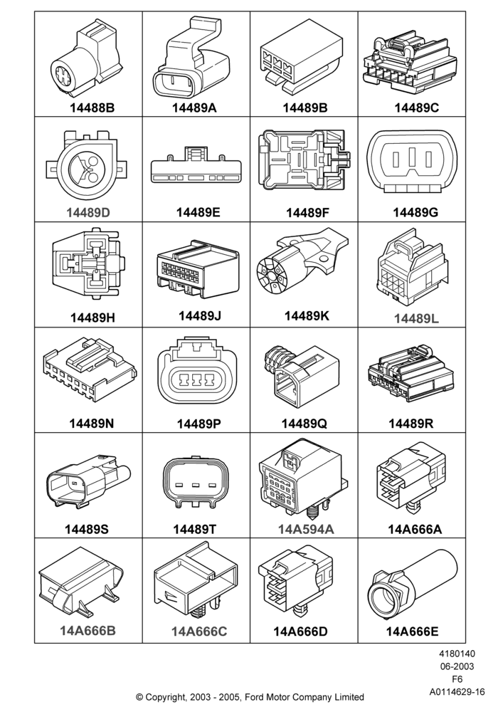 40A - Wiring Connectors, Page A; 02/JUN/2003-23/DEC/2014