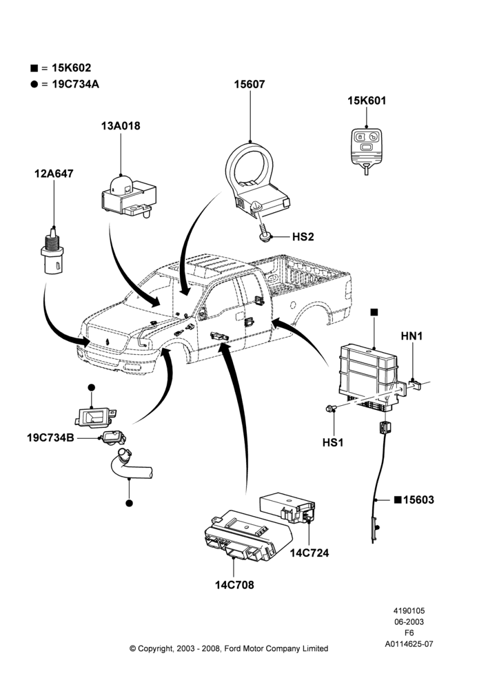 05A - Vehicle Modules and Sensors; 02/JUN/2003-18/AUG/2008
