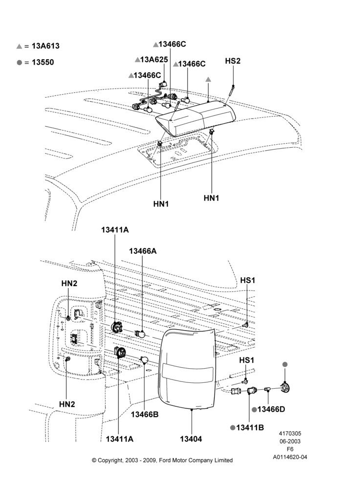 Rear Lamps, All Styleside Pick-Up Box, Ford 150 Series