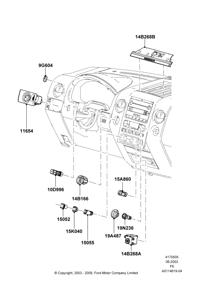 05A - Instrument Panel Related Parts; 02/JUN/2003-23/AUG/2004