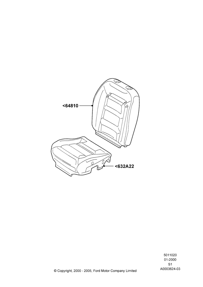 20B - Front Seat Pads/Valances & Heating, With Low Back Front Seats; 31/JAN/2000-19/AUG/2002
