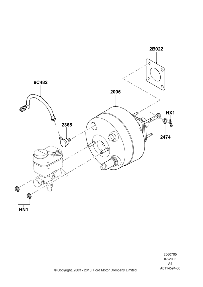 05 - Brake Booster; 25/AUG/2003-02/JAN/2007