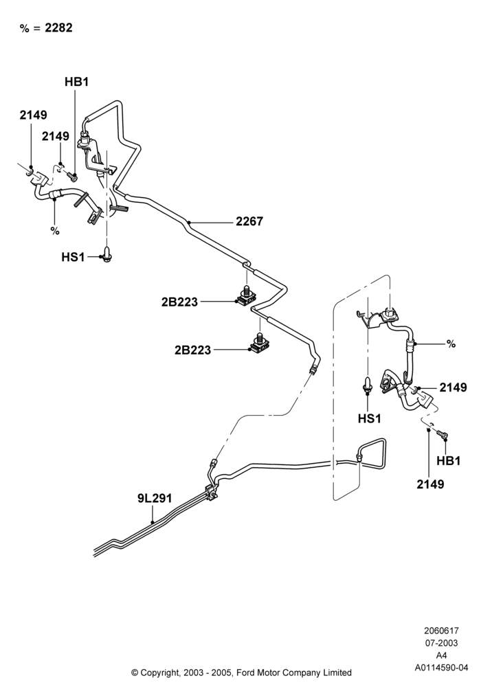 17 - REAR BRAKE LINES; 25/AUG/2003-02/JAN/2007