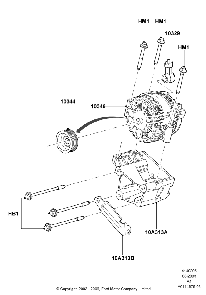 05 - Alternator and Mountings; 25/AUG/2003-02/JAN/2007