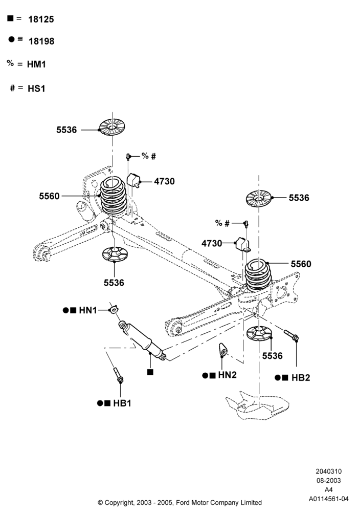 10 - Rear Springs and Shock Absorbers; 25/AUG/2003-02/JAN/2007