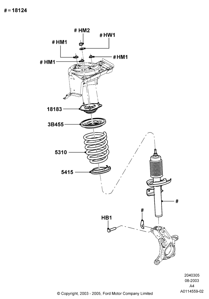 05 - Front Suspension Struts and Springs; 25/AUG/2003-02/JAN/2007
