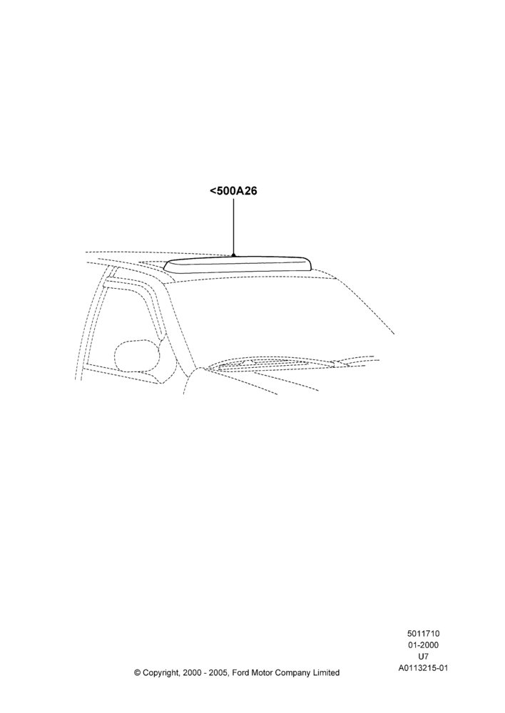 10B - Sliding Roof Mechanism and Controls, Accessory, Moonroof Wind Deflector; 31/JAN/2000-09/MAY/2003