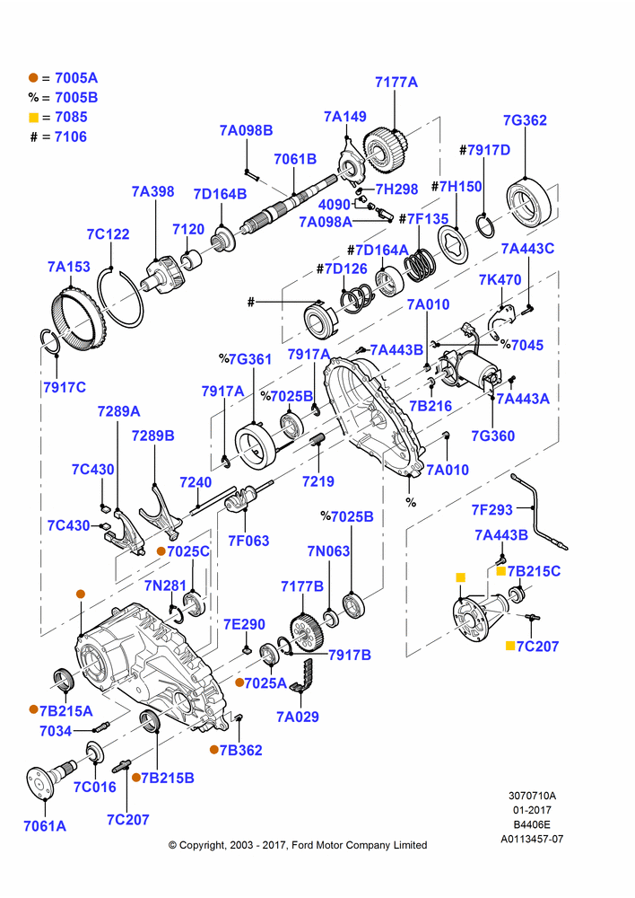 10A - Transfer Drive Components, With Electric Transfer Case; 02/JUN/2003-18/AUG/2008