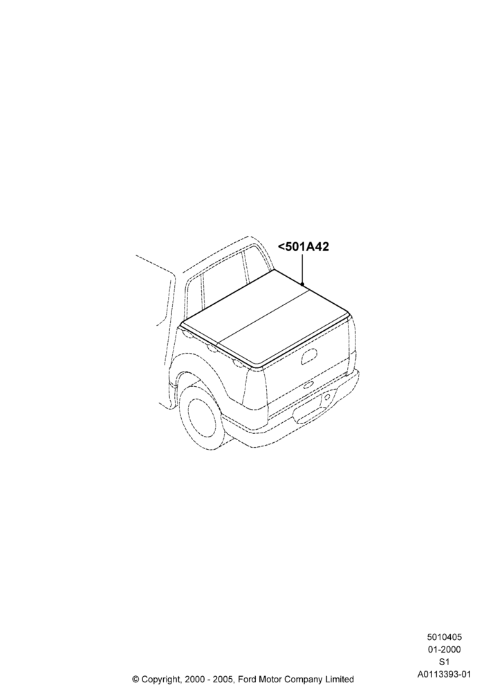 05F - Pick Up Box/Tailgate and Tonneau, Folding Hard Tonneau Cover, Accessory; 31/JAN/2000-30/JUN/2005