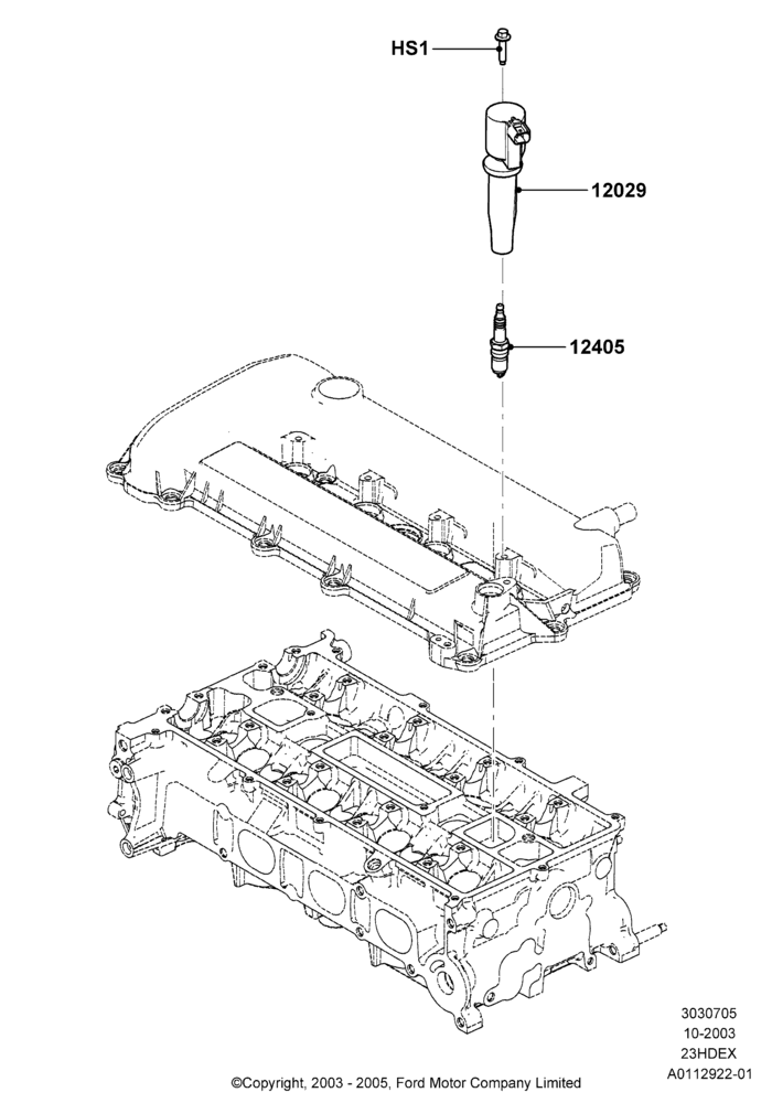 05A - Ignition Coil and Wires/Spark Plugs, 2.3L Duratec-HE (145PS) - MI4; 04/SEP/2003-27/AUG/2007