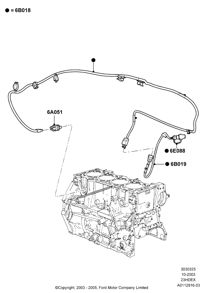 25A - Engine Heater, 2.3L Duratec-HE (145PS) - MI4; 05/APR/2004-27/AUG/2007
