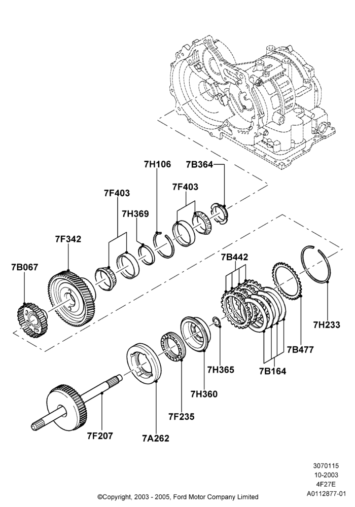 15B - Forward Clutch and Components, 4-Speed Automatic Transaxle - 4F27E; 04/SEP/2003-07/DEC/2010