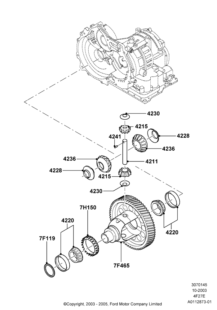 45B - Automatic Transaxle Diff.Component, 4-Speed Automatic Transaxle - 4F27E; 04/SEP/2003-27/AUG/2007