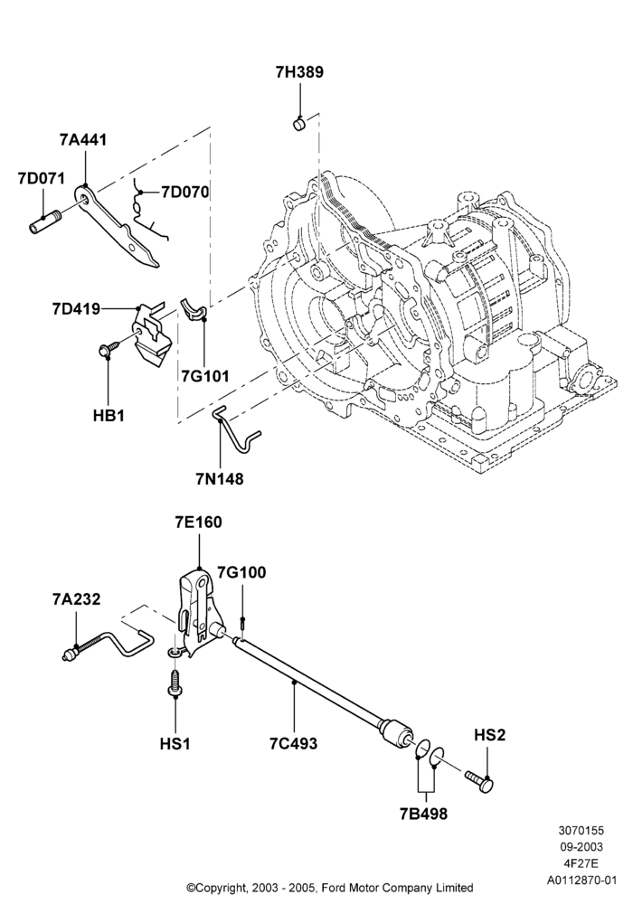 55B - Transmission Control Mechanisms, 4-Speed Automatic Transaxle - 4F27E; 04/SEP/2003-07/DEC/2010