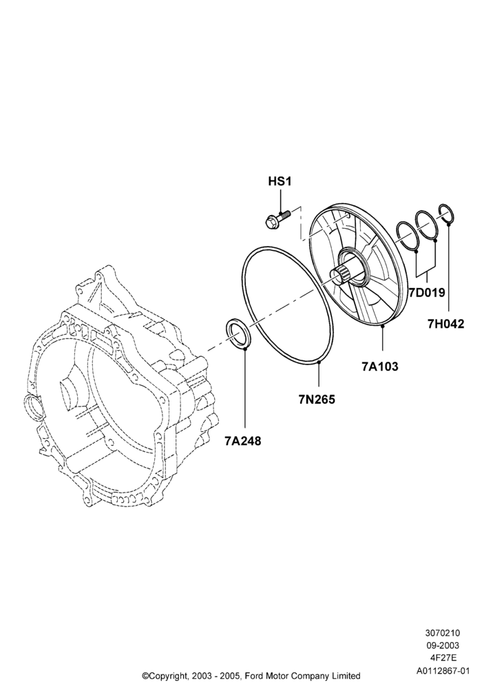 10B - Transmission Pump Assy, 4-Speed Automatic Transaxle - 4F27E; 04/SEP/2003-07/DEC/2010
