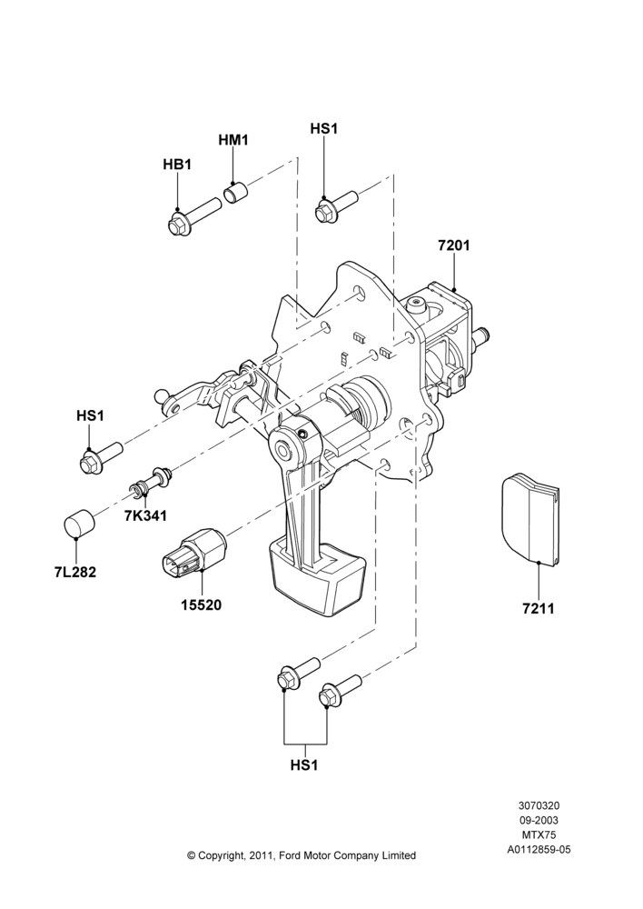 20C - Manual Transaxle Gearshift, 5-Speed Manual Trans - MTX75; 04/SEP/2003-07/DEC/2010