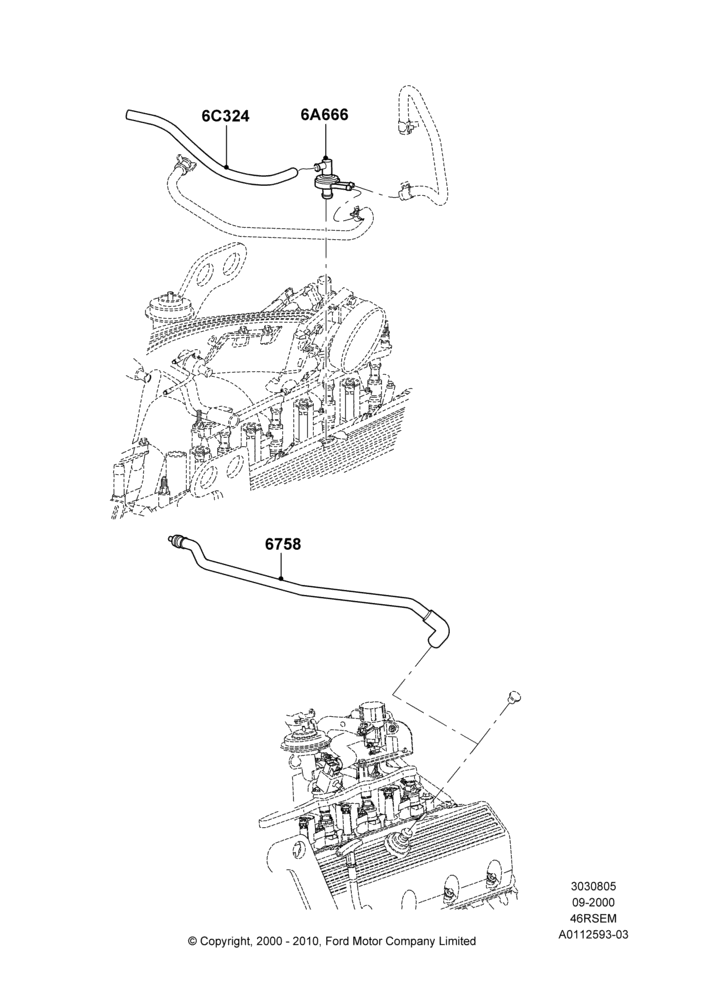 05A - Emission Control - Crankcase, 4.6 SOHC EFI, GT; 18/SEP/2000-12/MAY/2004