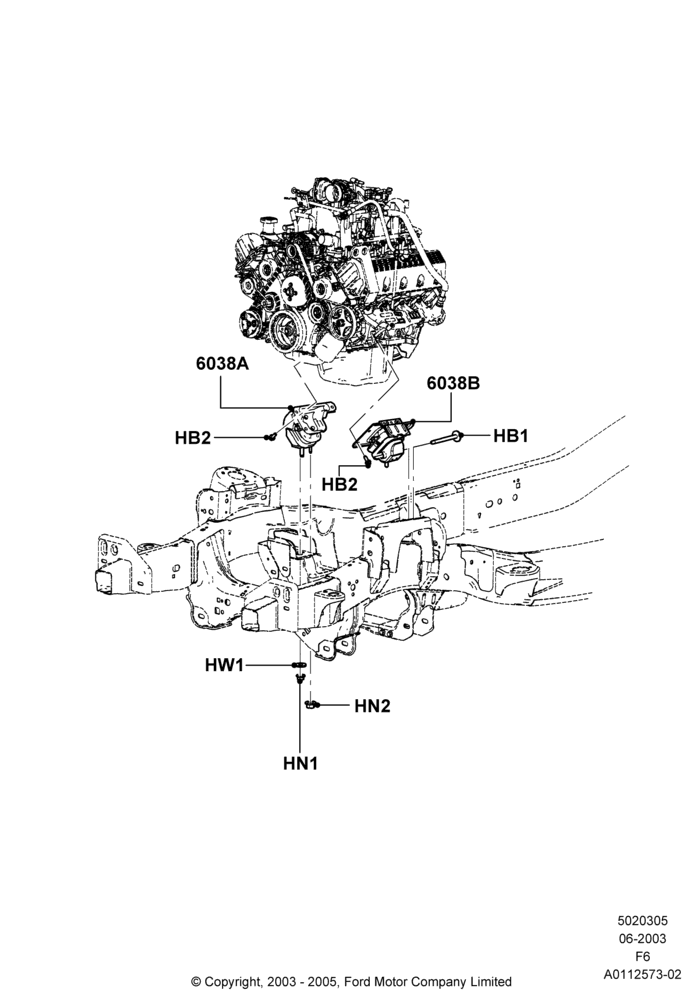 Engine Mounting, 5.4L 3V V8