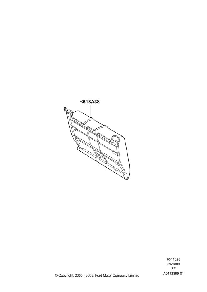 25B - Rear Seat Back, Convertible; 18/SEP/2000-12/MAY/2004