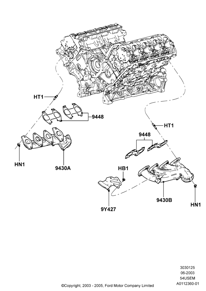 Exhaust Manifold, 5.4L 3V V8