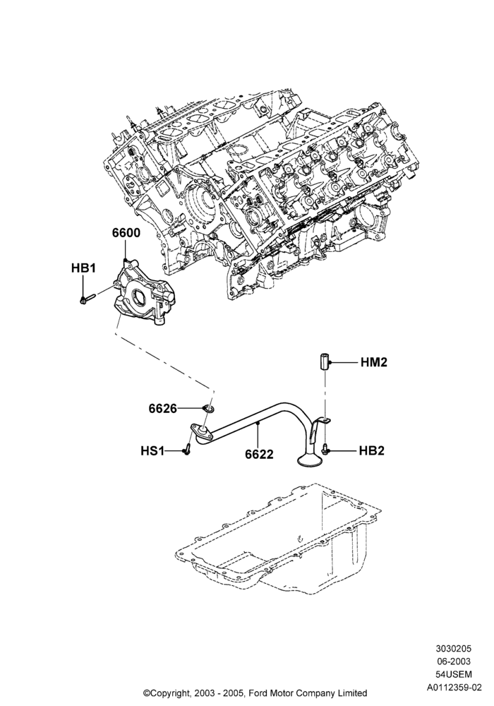 05B - Oil Pump, 5.4L 3V V8; 02/JUN/2003-18/AUG/2008