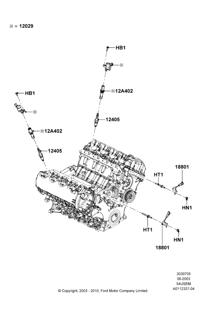 05A - Ignition Coil and Wires/Spark Plugs, 5.4L 3V V8; 02/JUN/2003-18/AUG/2008