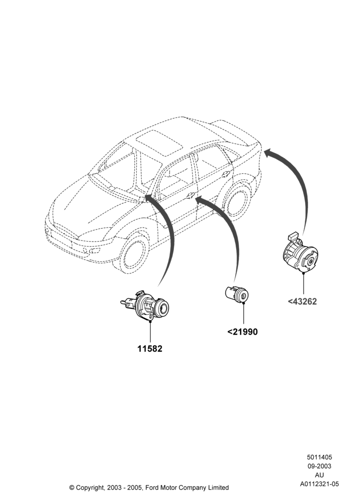 05A - Vehicle Lock Sets and Repair Kits; 04/SEP/2003-07/DEC/2010