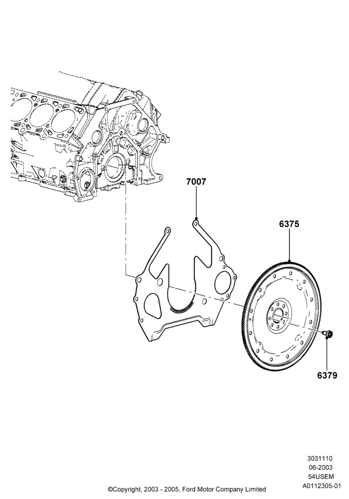 10B - Flywheel, 5.4L 3V V8; 02/JUN/2003-18/AUG/2008