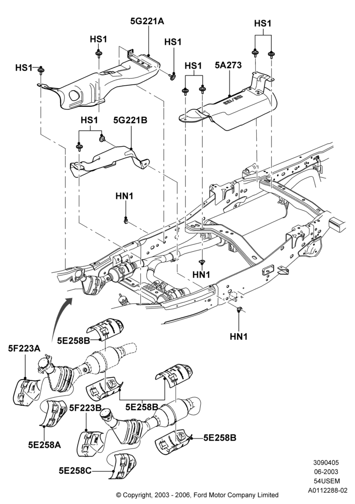 Heat Shields - Exhaust System, 5.4L 3V V8