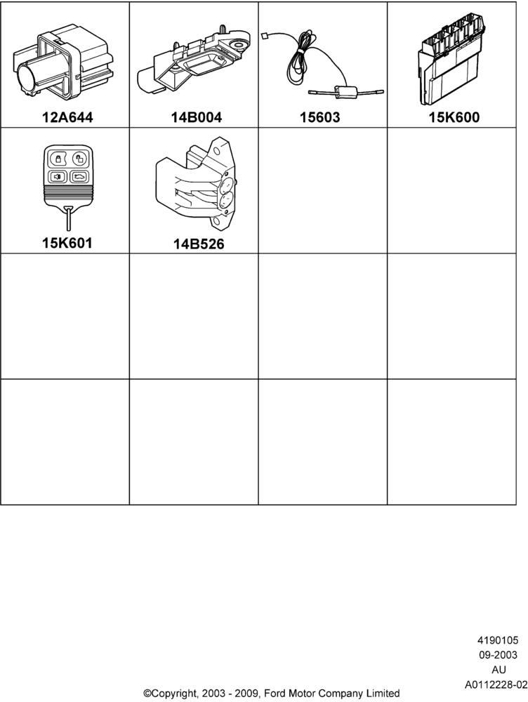 05A - Vehicle Modules and Sensors; 04/SEP/2003-27/AUG/2007