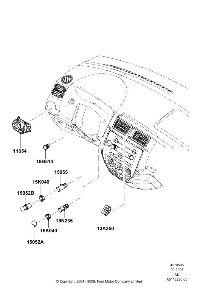 05B - Instrument Panel Related Parts; 05/APR/2004-27/AUG/2007