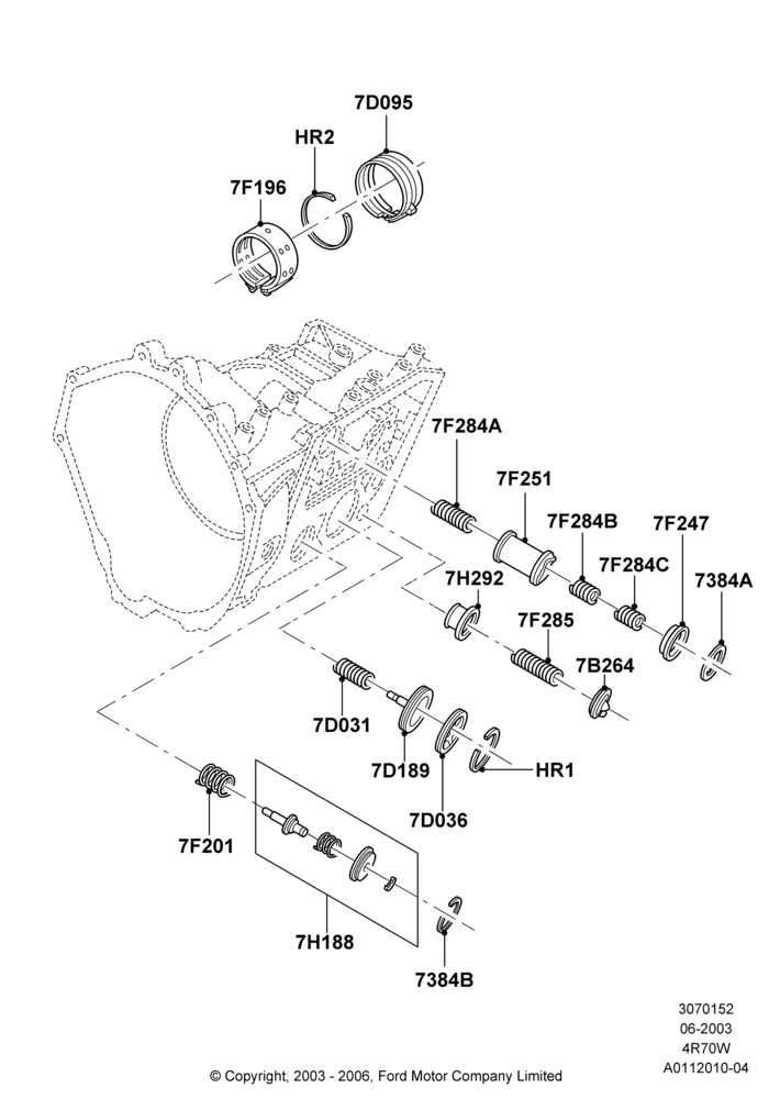 52B - Automatic Transmission Components, 4R70/4R75 W/E 4 Speed Trans; 02/JUN/2003-23/DEC/2014