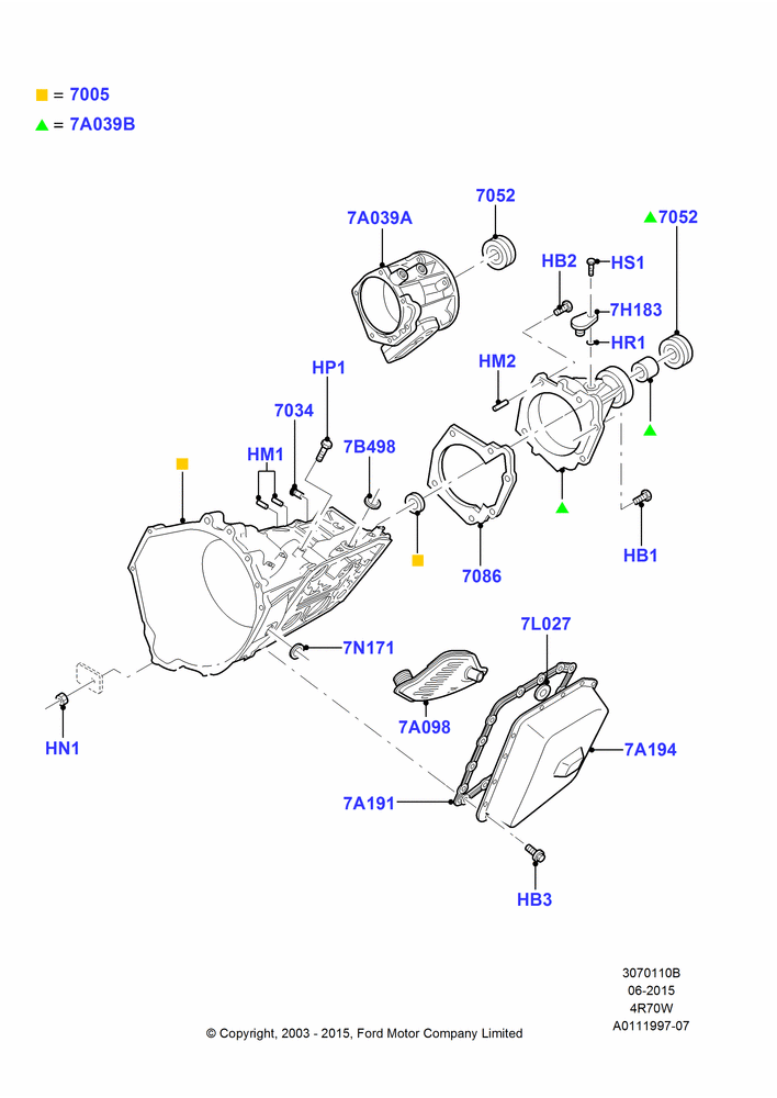 10B - Transmission External Components, 4 Spd A/T AODEW/4R70E W/TSS, 4 Spd A/T AODEW/4R75E W/TSS, 4 Speed Automatic 4R75E Livonia, 4R70/4R75 W/E 4 Speed Trans; 02/JUN/2003-18/AUG/2008