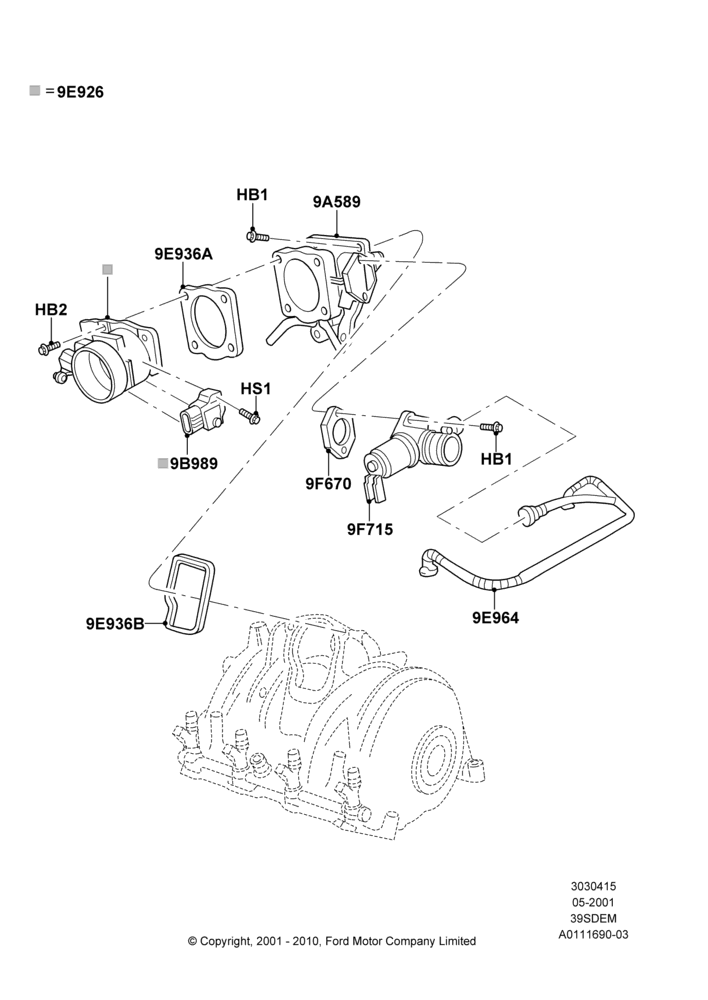 15B - Throttle Housing, 3.9L Dohc EFI NA V8 Gas*HP; 04/JUN/2001-18/NOV/2002