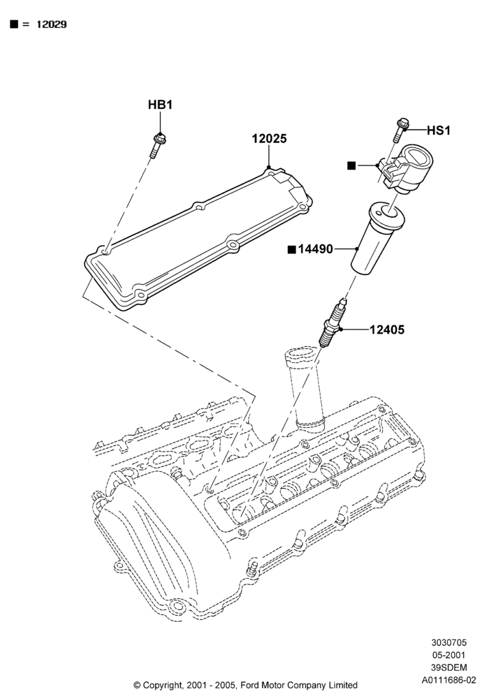 05B - Ignition Coil and Wires/Spark Plugs, 3.9L Dohc EFI NA V8 Gas*HP; 04/JUN/2001-01/JUL/2005