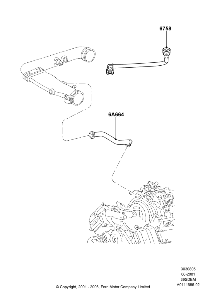 05B - Emission Control - Crankcase, 3.9L Dohc EFI NA V8 Gas*HP; 04/JUN/2001-18/NOV/2002