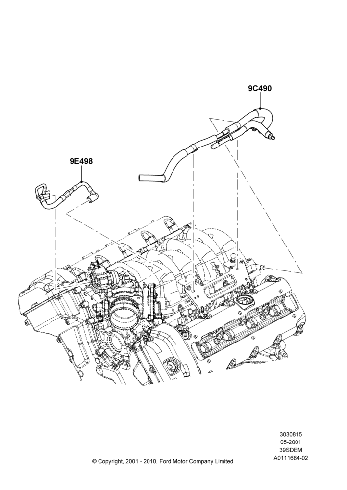 15B - Emission Control - Valves/Hoses, 3.9L Dohc EFI NA V8 Gas*HP; 04/JUN/2001-01/JUL/2005