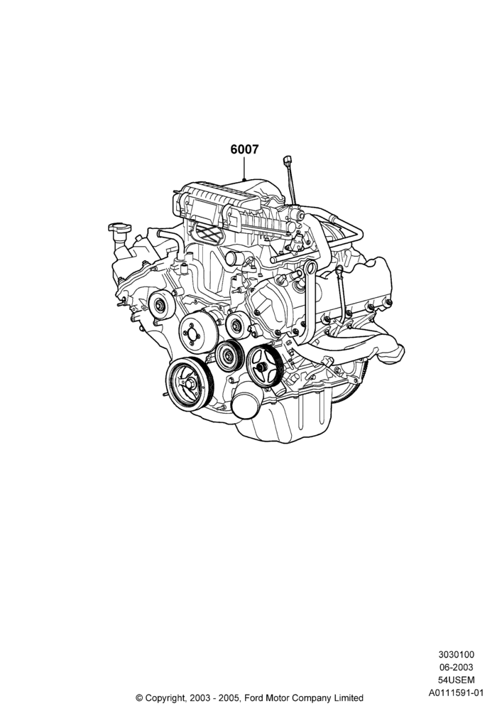 00C - Engine Assy Fully Dressed, Romeo 4.6 SOHC EFI, Windsor 4.6 SOHC EFI; 02/JUN/2003-18/AUG/2008